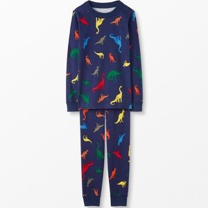Hanna Andersson size 110 (5) blue dinosaur pajamas